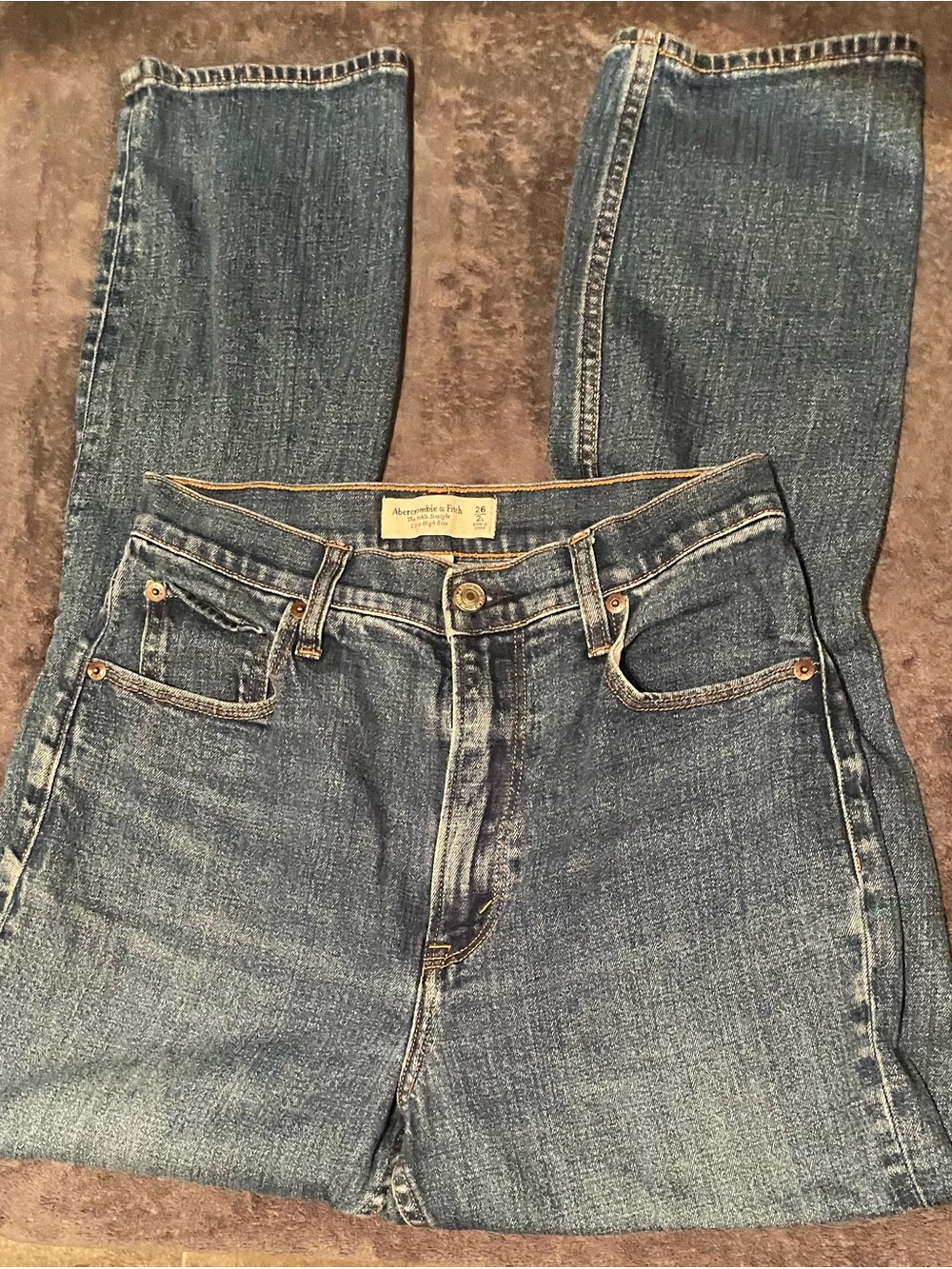Abercrombie & Fitch Curve Love Ankle Straight Ultra High Rise Jeans - 26/2L